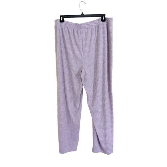 Womens Lounge Pajama Pants Plus Size 1X Dusty Rose Stretch Sleepwear - Picture 2 of 4